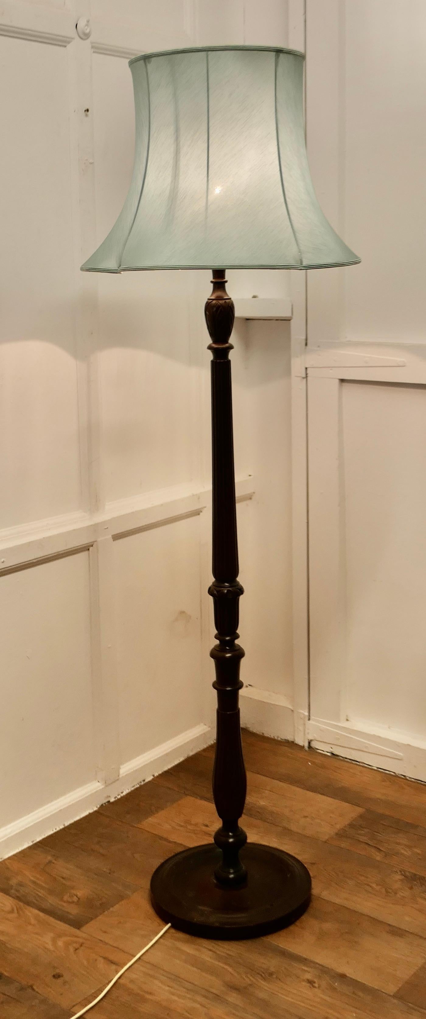 Tall Turned Floor Lamp, Standard Lamp     This is a very attractive piece  For Sale 1