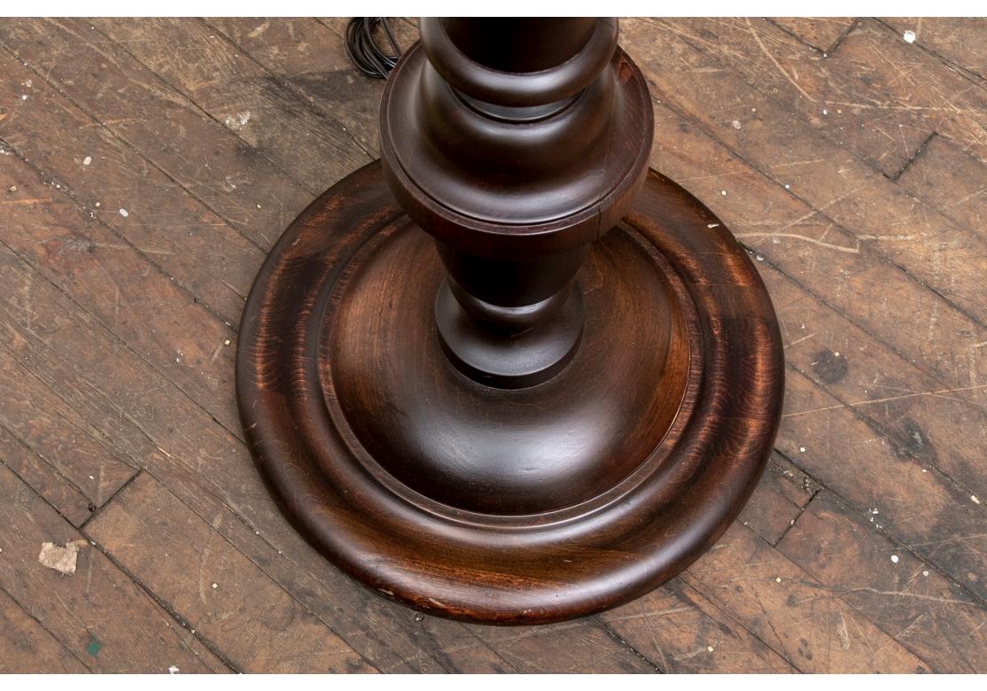 Tall Turned Wood Floor Lamp For Sale 5