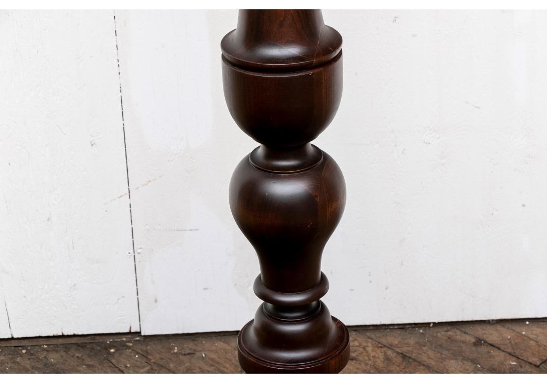 20th Century Tall Turned Wood Floor Lamp For Sale