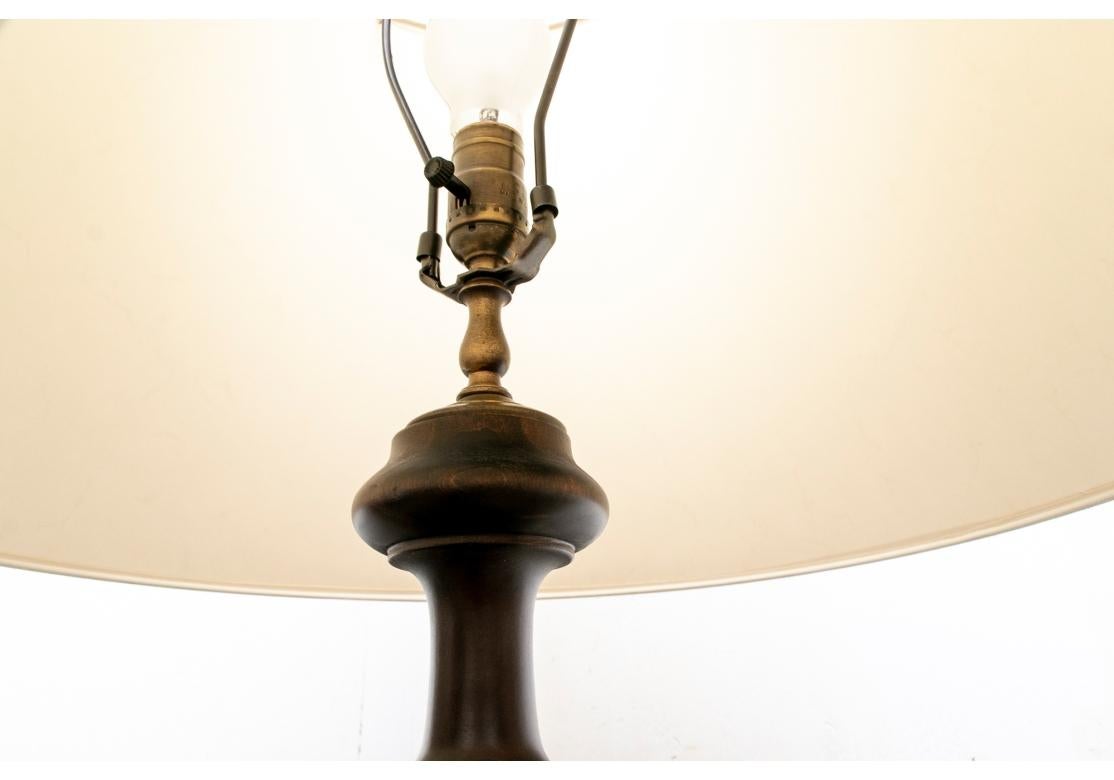 Tall Turned Wood Floor Lamp For Sale 1