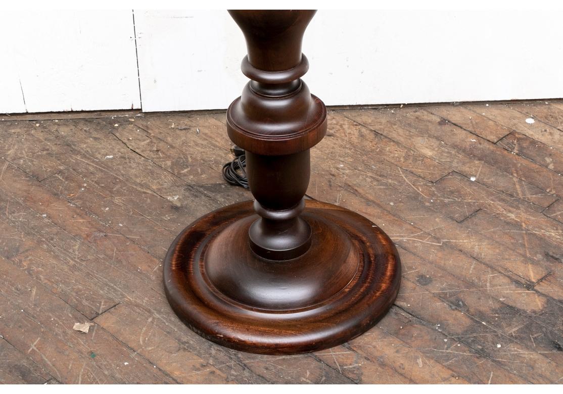 Tall Turned Wood Floor Lamp For Sale 2