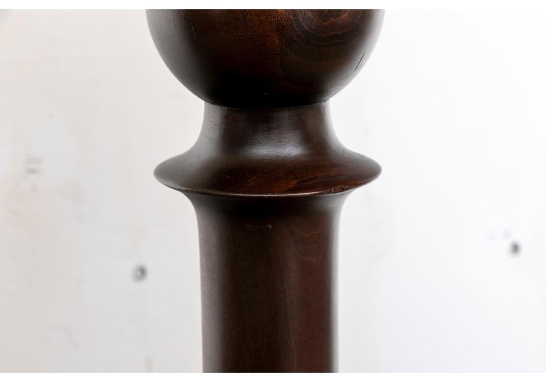 Tall Turned Wood Floor Lamp For Sale 3
