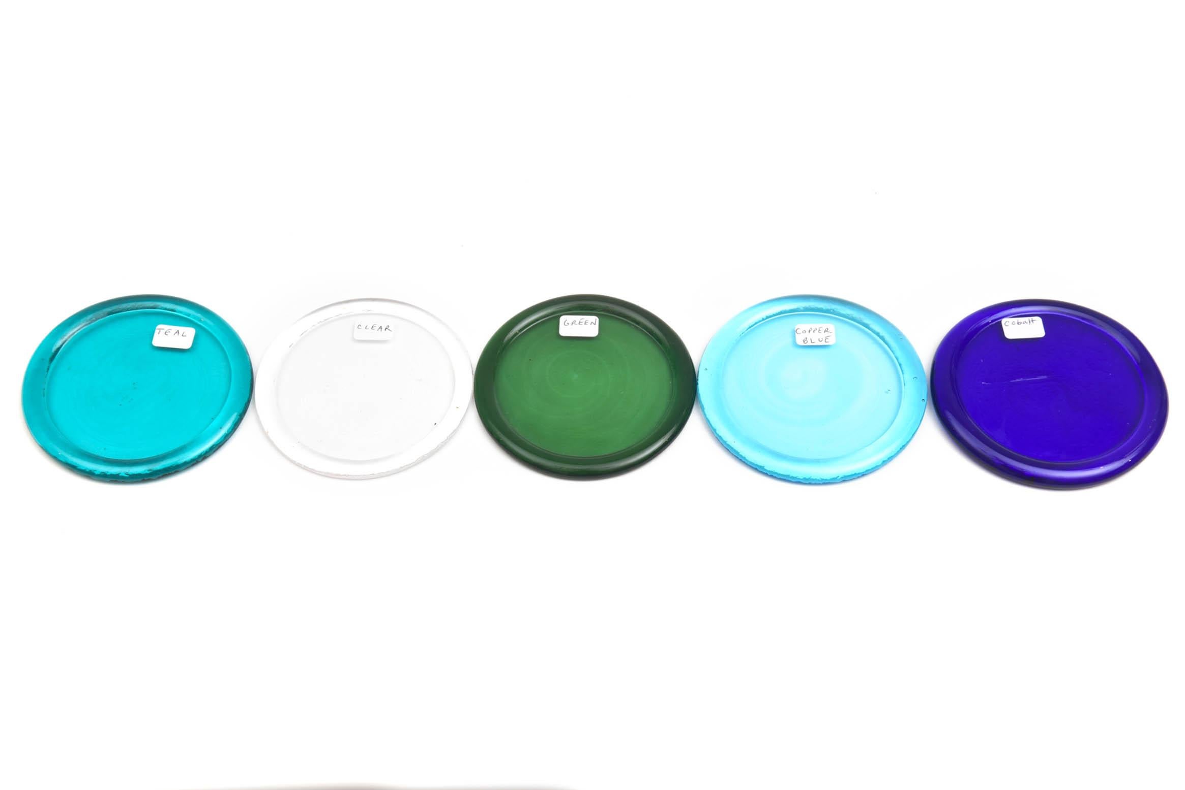Großer Türkis-Glas-Tafelaufsatz Epergne, mundgeblasen, maßgefertigte Farben verfügbar im Angebot 2