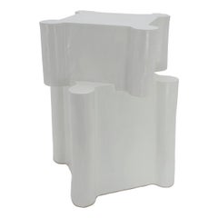 Tall Twisted Ceramic Castle Side Table in Marshmallow by BZIPPY