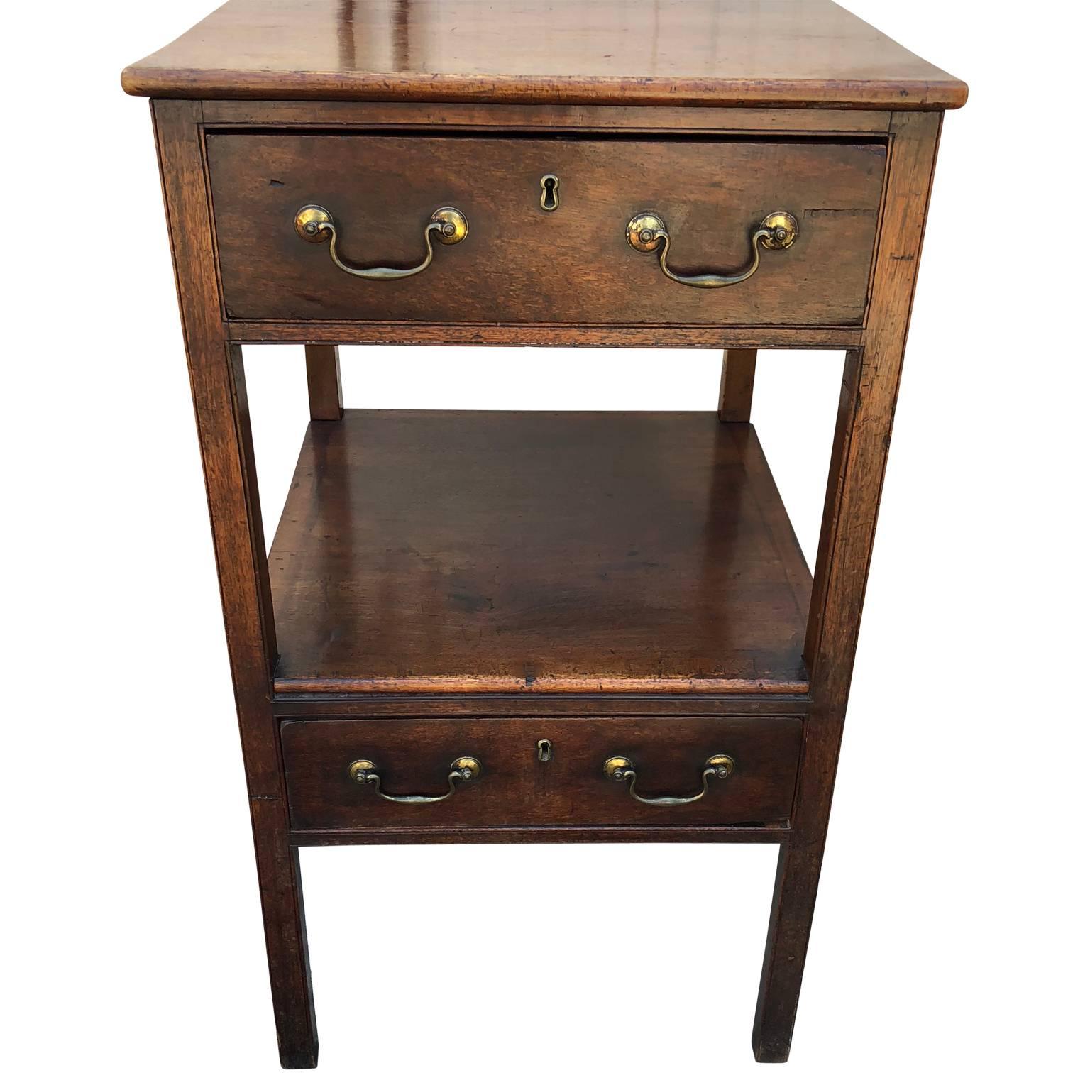 American Empire Tall Two-Drawer Desk or Chest