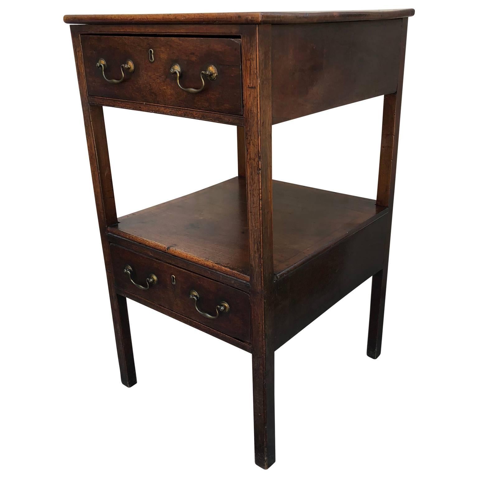 19th Century Tall Two-Drawer Desk or Chest