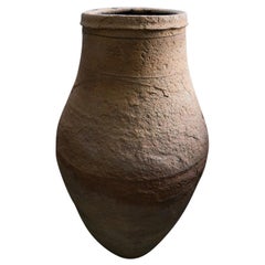 Tall Un-Glazed Terracotta Oil Jar