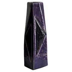 Tall Vase "Fasett" Series by Vilhelm Bjerke Petersen for Rörstrand, Sweden 1950s