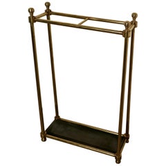 stick stand for sale Tall Victorian Brass, and Iron Walking Stick Stand or Umbrella Stand
