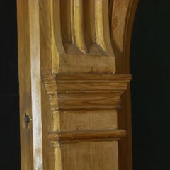 Tall Victorian Pine Architectural Mirror