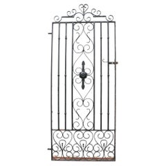 Vintage Tall Victorian Wrought Iron Gate
