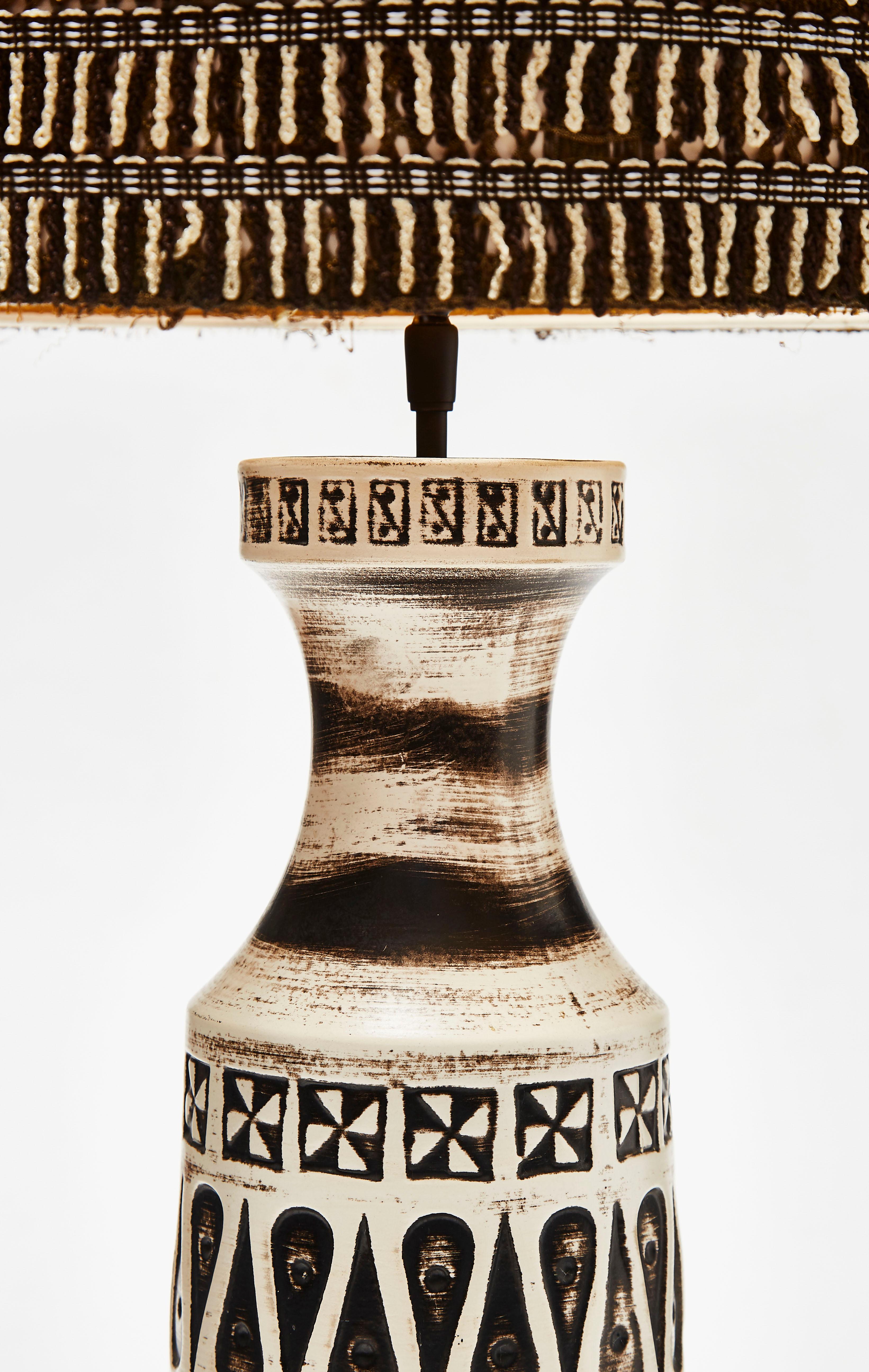 Tall Vintage Belgium Ceramic Table Lamp (Belgisch)