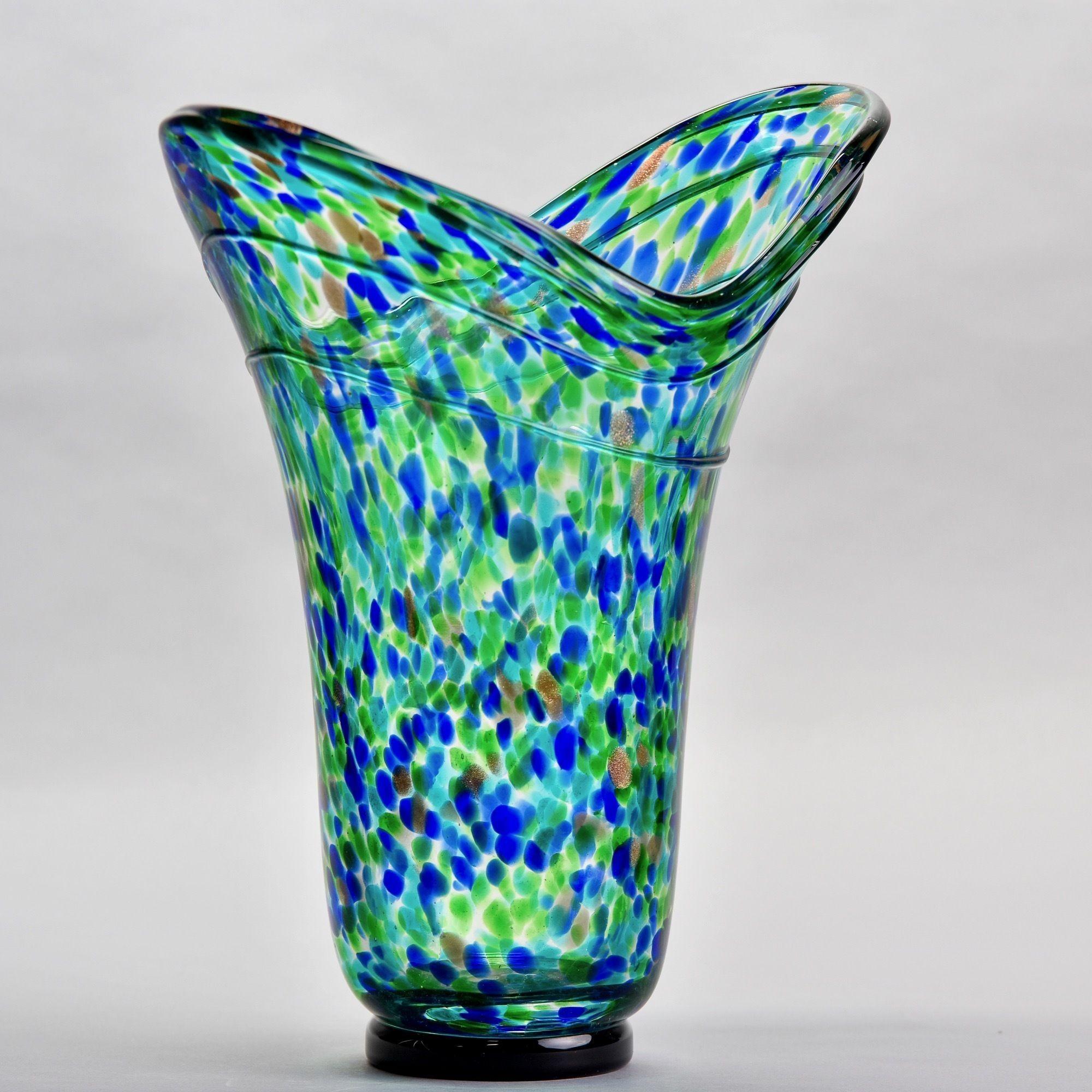 vintage blue green glassware