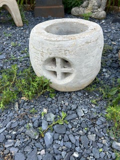 Tall Vintage Cement Japanese Pagoda Garden Statue