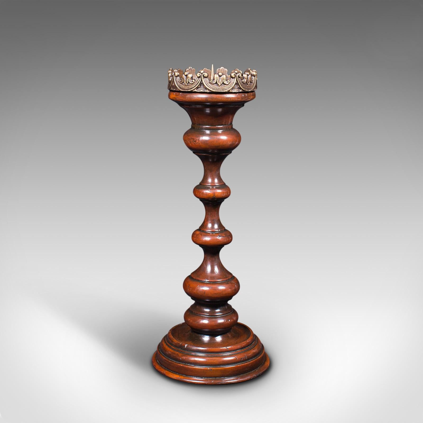 20th Century Tall Vintage Centrepiece Torchere, French, Beech, Candlestick, Ecclesiastical For Sale