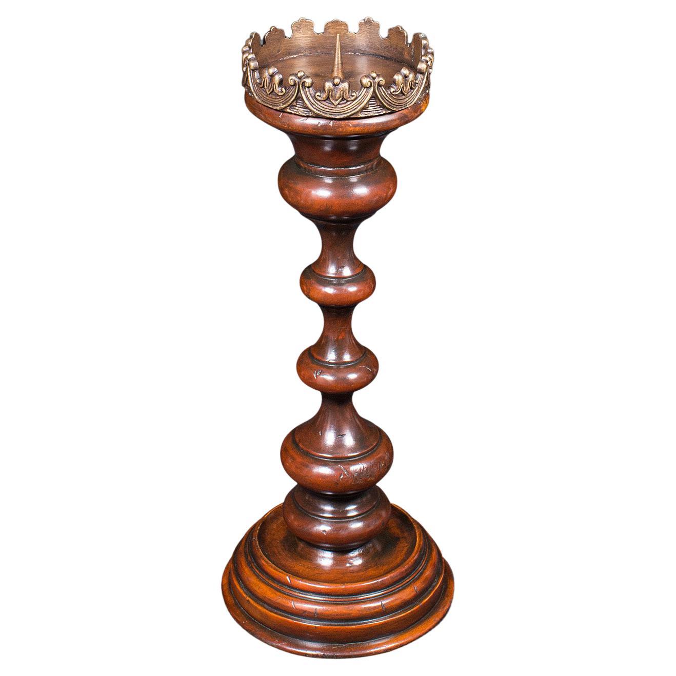 Tall Vintage Centrepiece Torchere, French, Beech, Candlestick, Ecclesiastical For Sale
