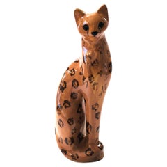 Großer Cheetah aus Keramik, Vintage