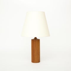 Tall Vintage Danish Solid Teak Table Lamp
