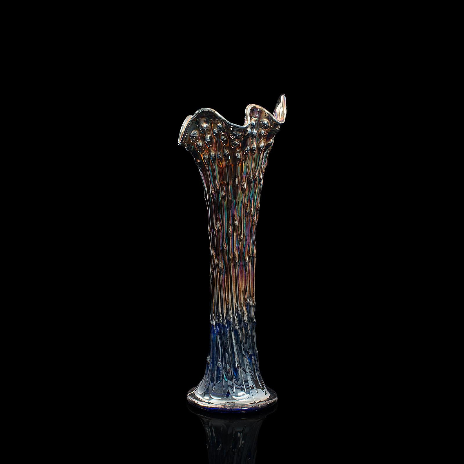 carnival glass bud vase