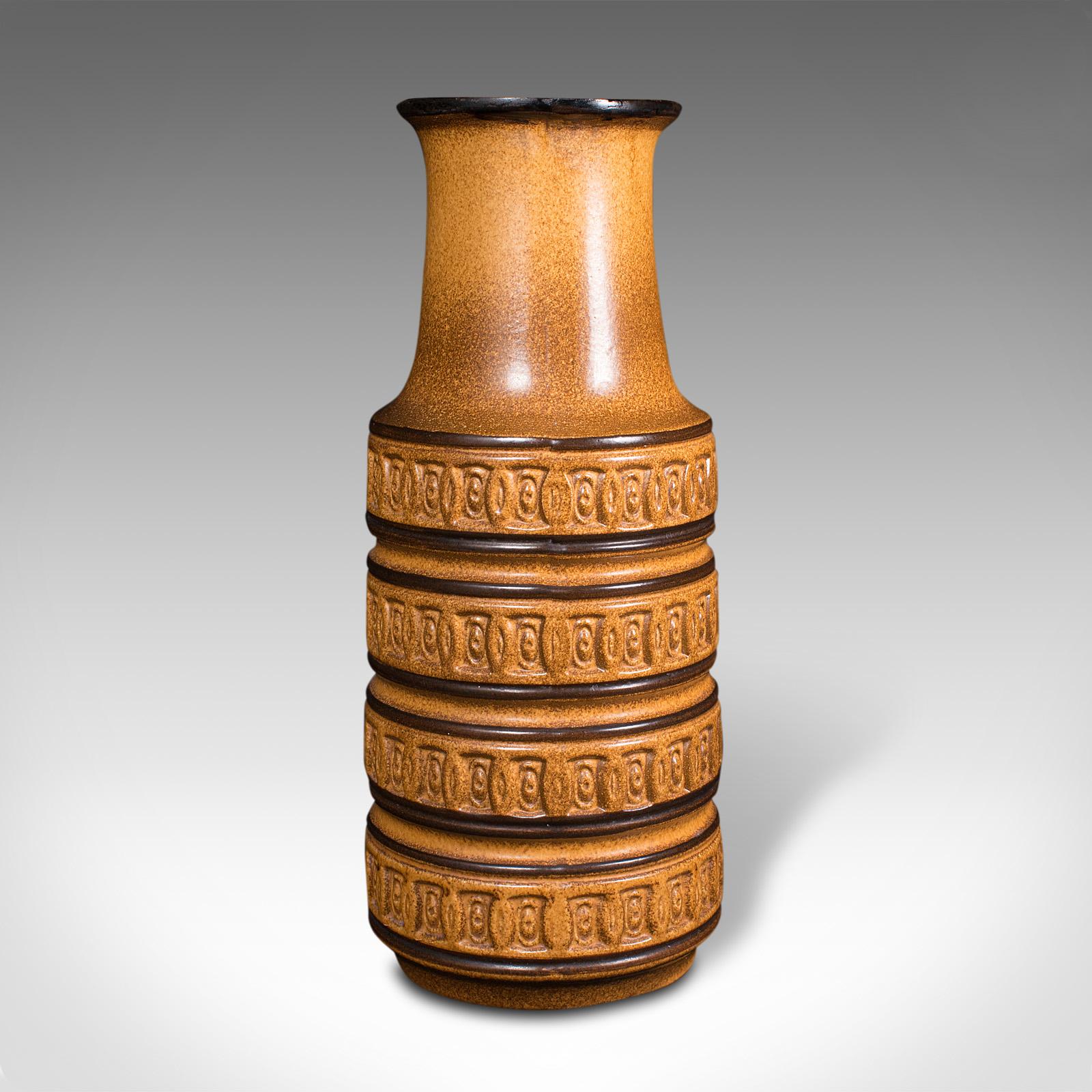 Ceramic Tall Vintage Decorative Jug, German, Lava, Serving Ewer, Vase, Late 20th, C.1970 For Sale