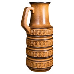 Tall Retro Decorative Jug, German, Lava, Serving Ewer, Vase, Late 20th, C.1970