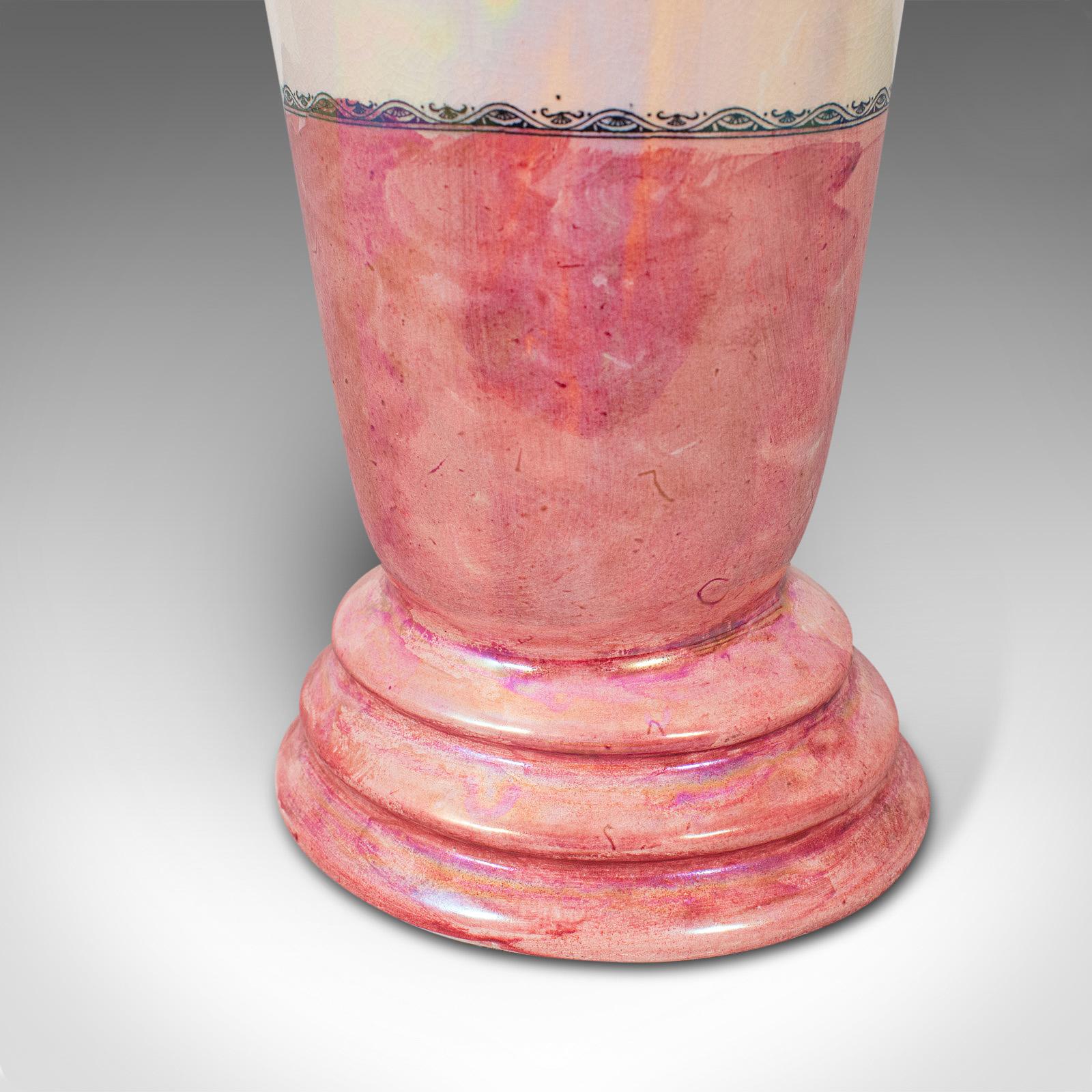 Tall Vintage Decorative Vase, English, Ceramic, Collectible, Lustre, circa 1950 For Sale 6