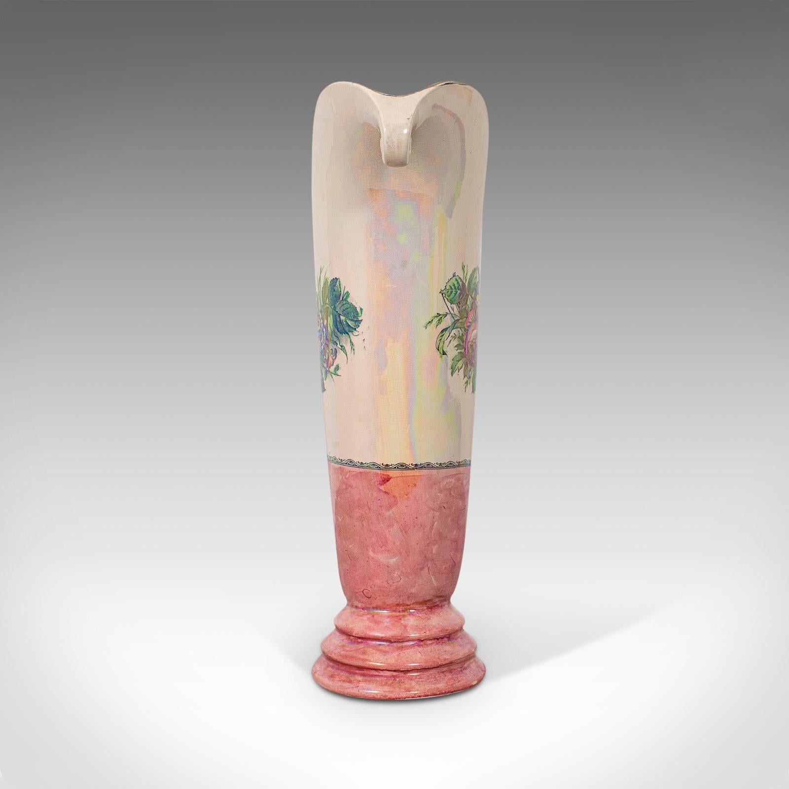 20th Century Tall Vintage Decorative Vase, English, Ceramic, Collectible, Lustre, circa 1950 For Sale