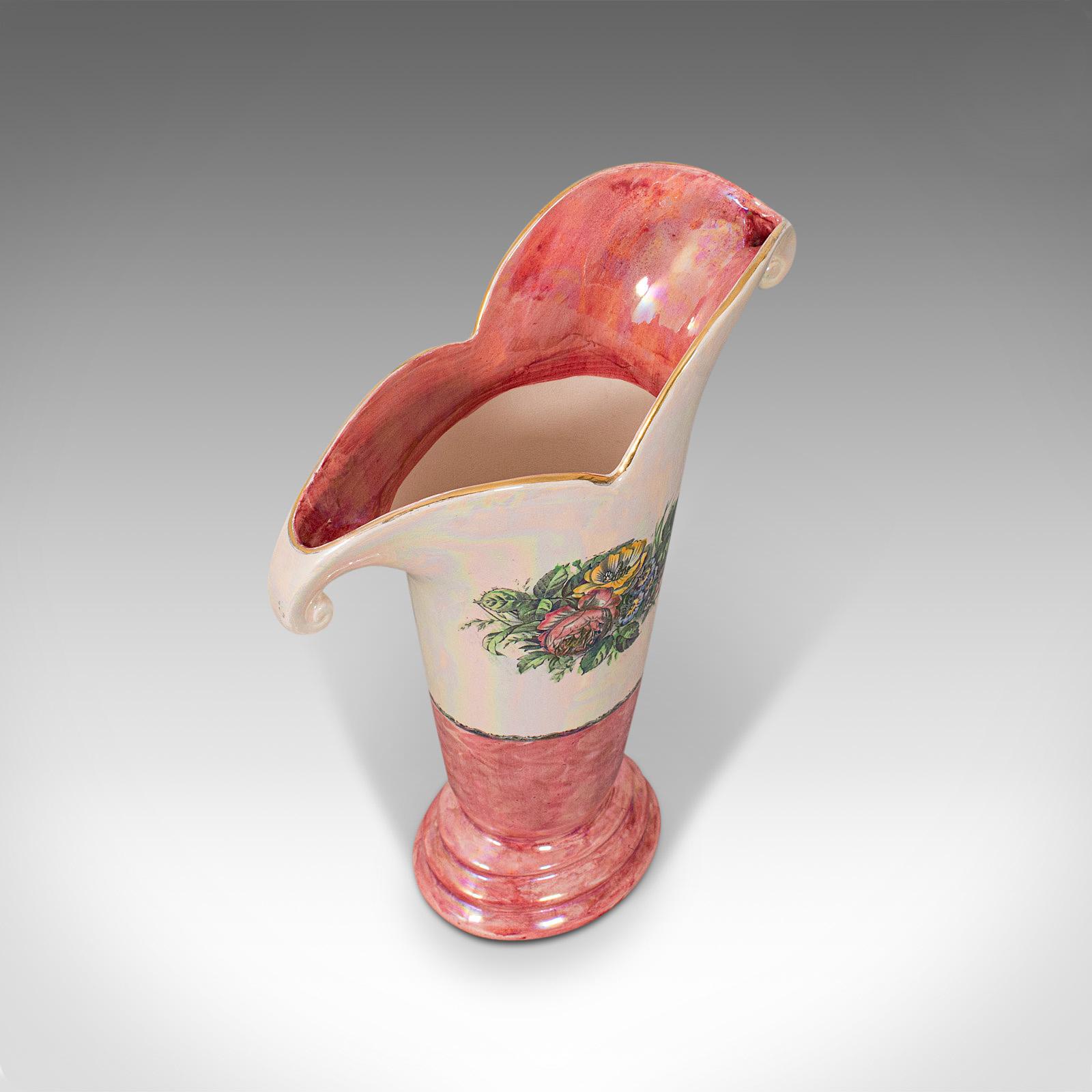 Tall Vintage Decorative Vase, English, Ceramic, Collectible, Lustre, circa 1950 For Sale 2