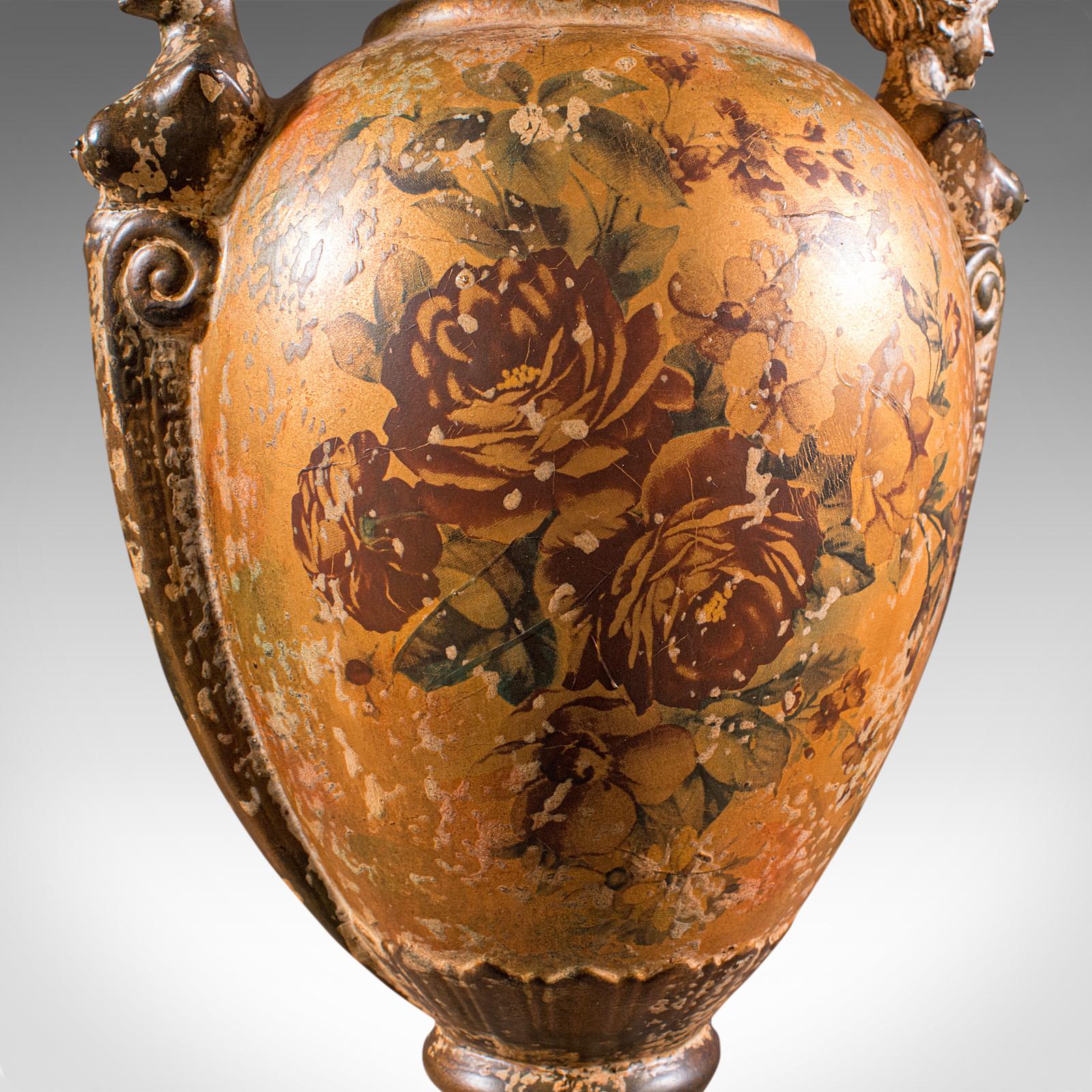 Große dekorative Vintage-Vase, orientalische Balusterurne aus Keramik, italienisch, um 1970 im Angebot 6