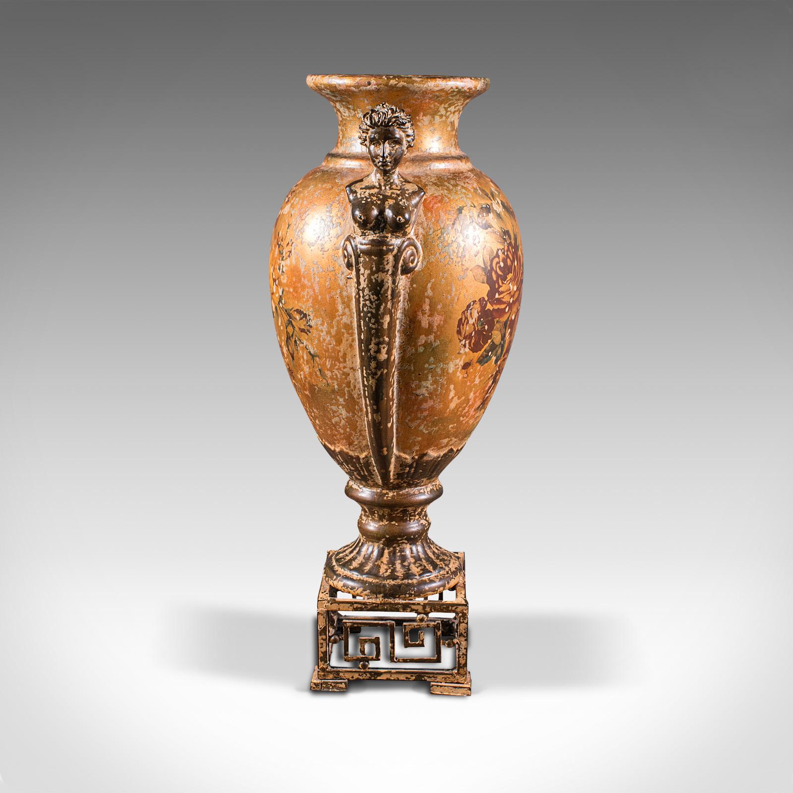 Große dekorative Vintage-Vase, orientalische Balusterurne aus Keramik, italienisch, um 1970 (20. Jahrhundert) im Angebot