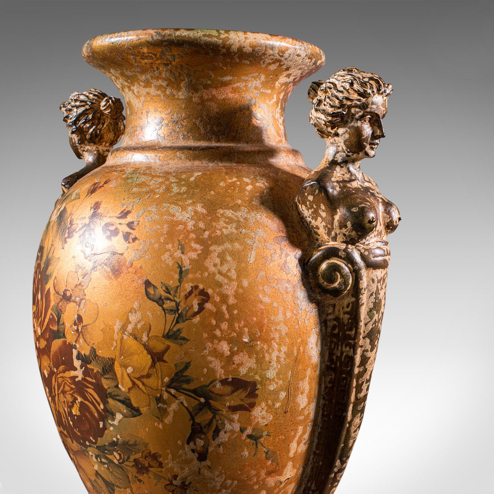 Große dekorative Vintage-Vase, orientalische Balusterurne aus Keramik, italienisch, um 1970 im Angebot 5