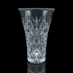 Tall Vintage Display Vase, English, Cut Crystal Glass, Flower Sleeve, Decorative