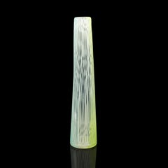 Grand vase Vintage Filigrana, verre d'art italien, Murano, manchon de fleur, C.1950