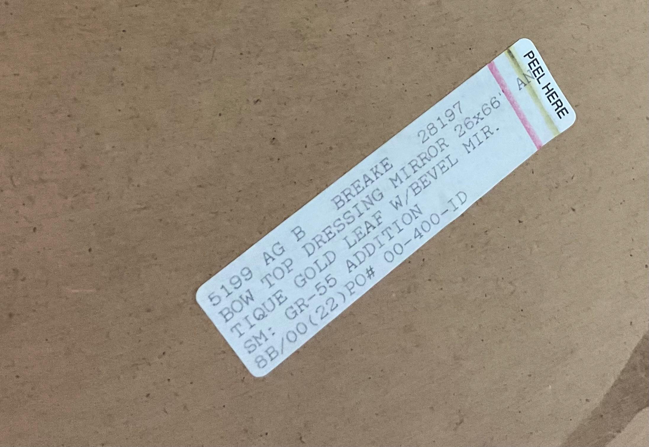 Coppia di specchi da toeletta alti e dorati d'epoca in vendita 1