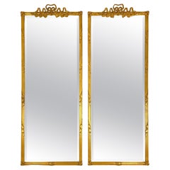 Tall Vintage Gilt Dressing Mirror Pair