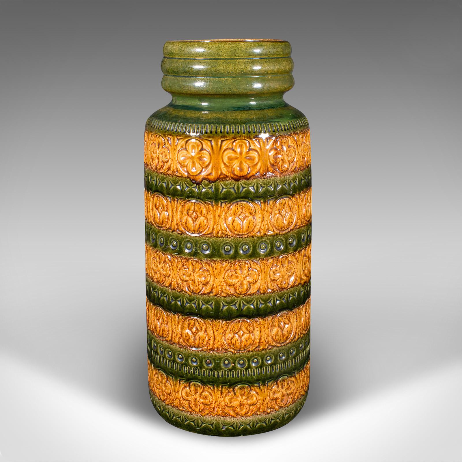 Hohe Vintage Lava Stick Stand, Deutsch, Keramik, Halle, Umbrella, große Vase, 1970 (Moderne der Mitte des Jahrhunderts) im Angebot