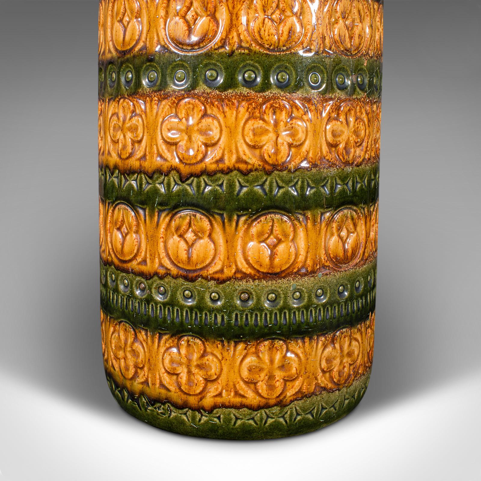 Hohe Vintage Lava Stick Stand, Deutsch, Keramik, Halle, Umbrella, große Vase, 1970 im Angebot 2