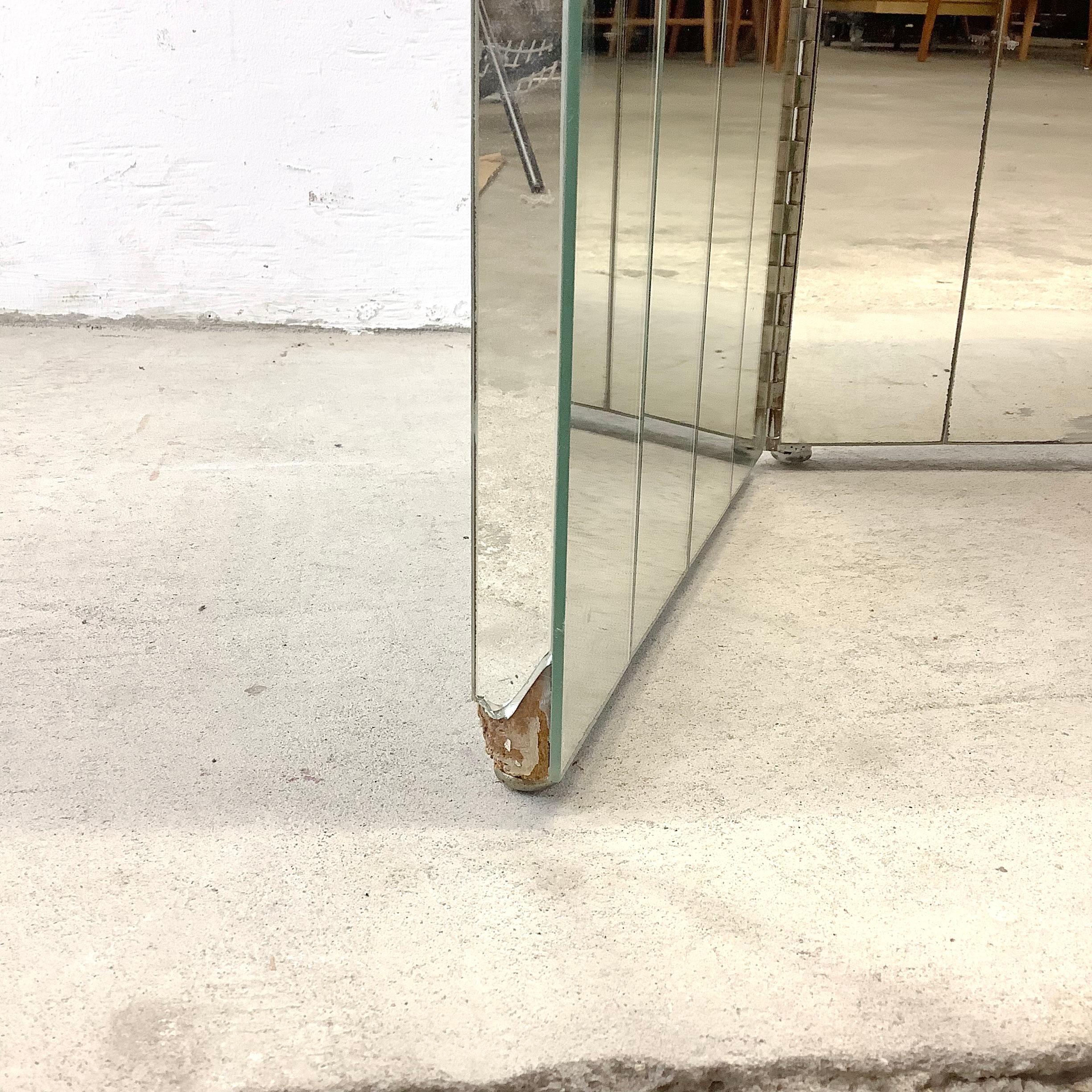 Tall Vintage Mirrored Room Divider or Decorative Screen 5