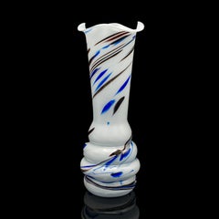 Große Murano Blumenvase, italienisch, geblasenes Glas, Mitte des Jahrhunderts, CIRCA 1950