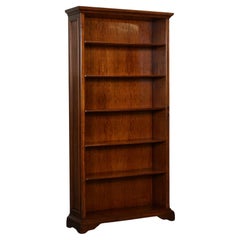 TALL ViNTAGE OPEN SOLID WOOD BOOKCASE WITH ADJUSTABLE SHELVES