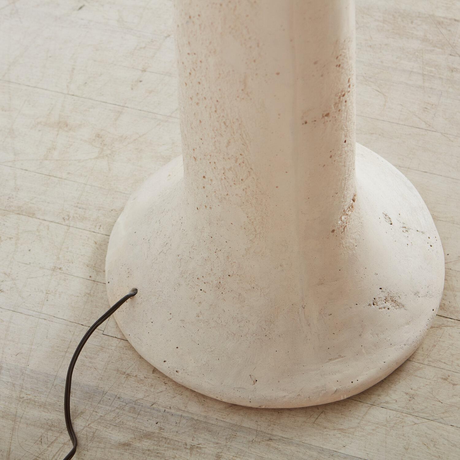 Late 20th Century Tall Vintage Plaster Floor Lamp