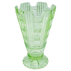 Grande tasse à Sundae Sharing anglaise, verre d'art, service à dessert, vers 1930