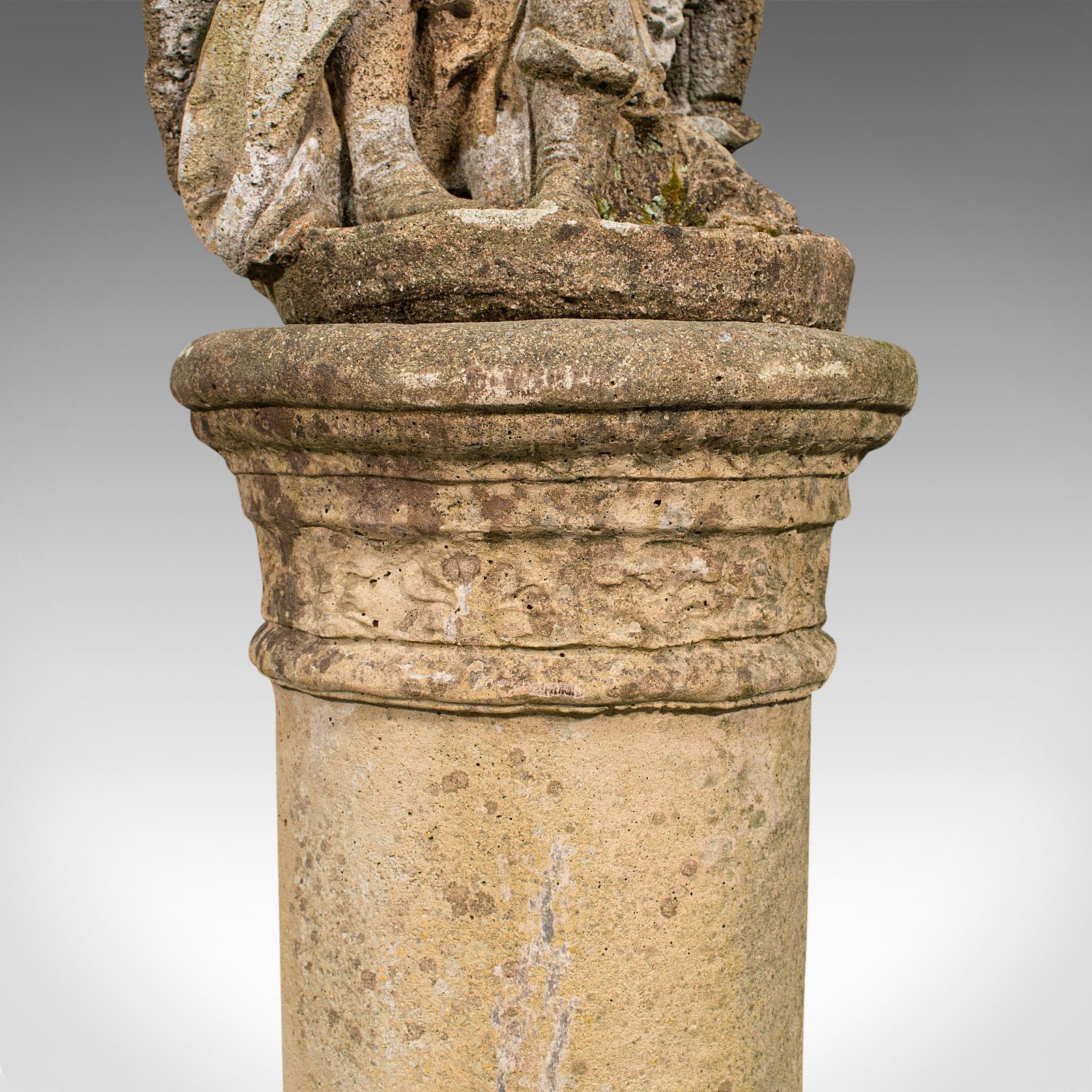 Tall Vintage Statue, English, Reconstituted Stone, Sculpture, Romantic, C.1950 6