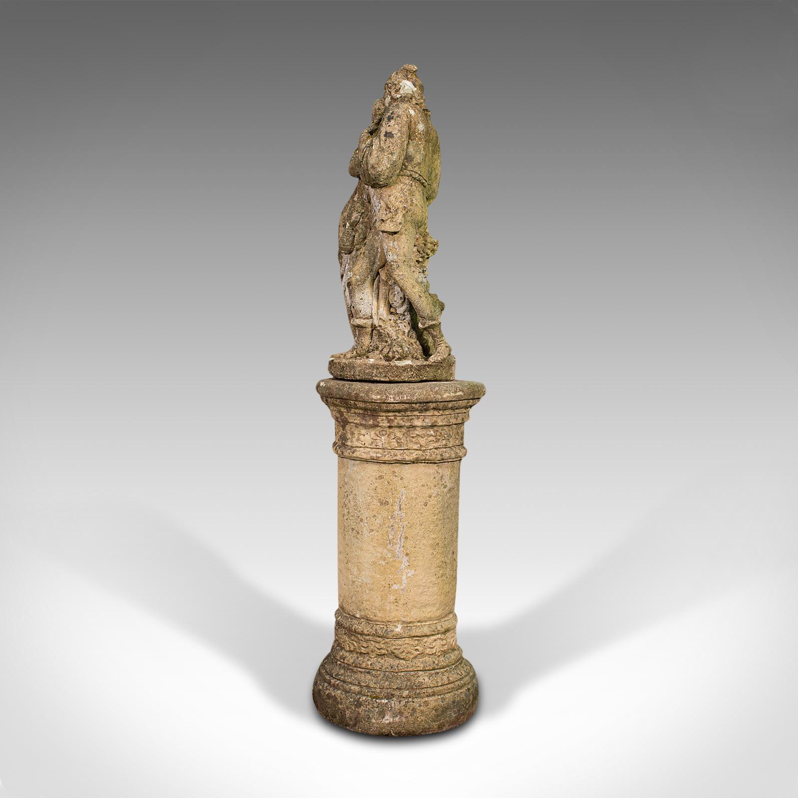 20th Century Tall Vintage Statue, English, Reconstituted Stone, Sculpture, Romantic, C.1950