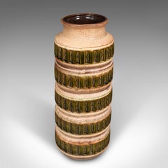 Tall Vintage Stick Stand, German, Ceramic, Lava Vase, Decor, Hallway, Circa 1960