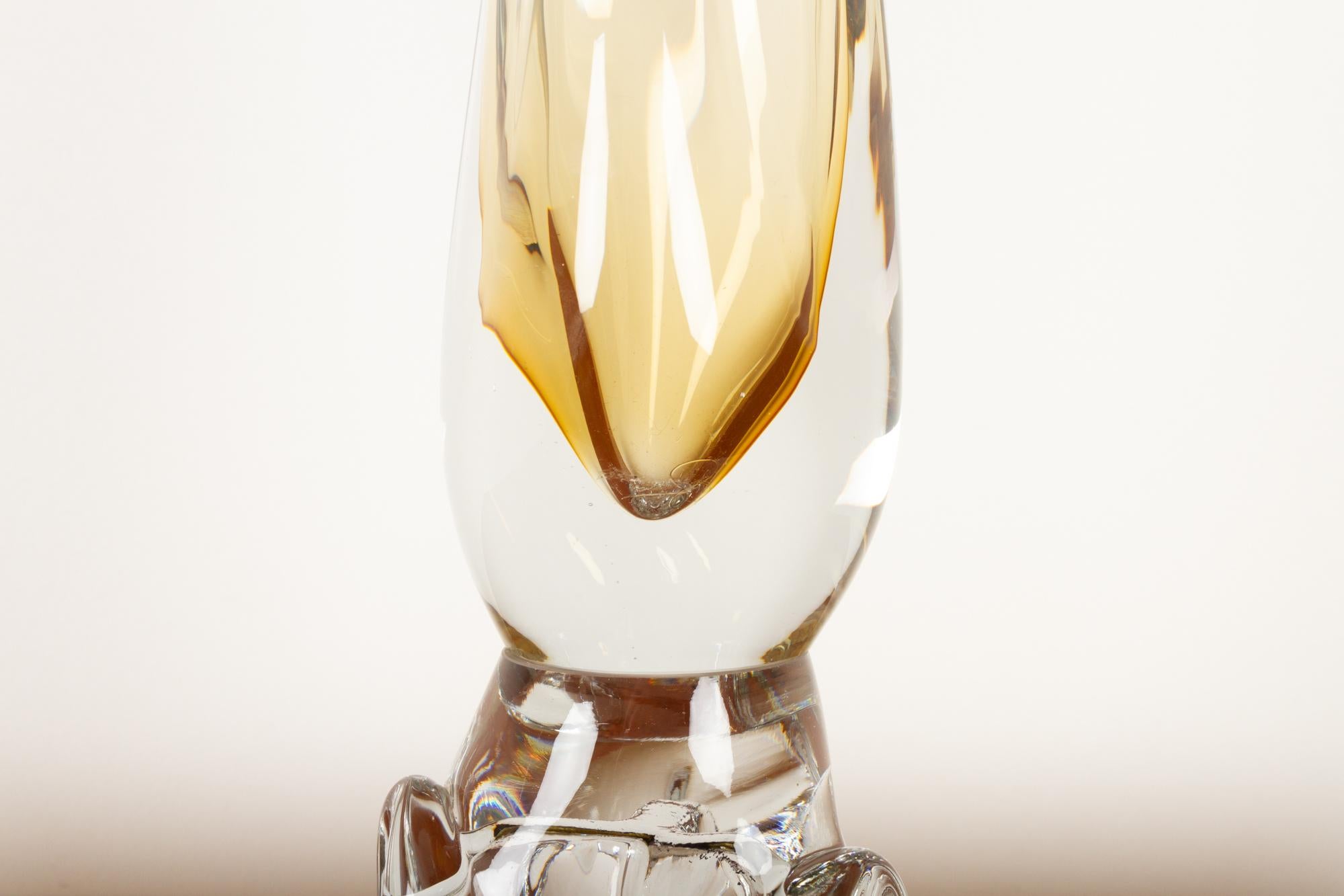 Tall Vintage Swedish Glass Vase, Mid-20th Century For Sale 2