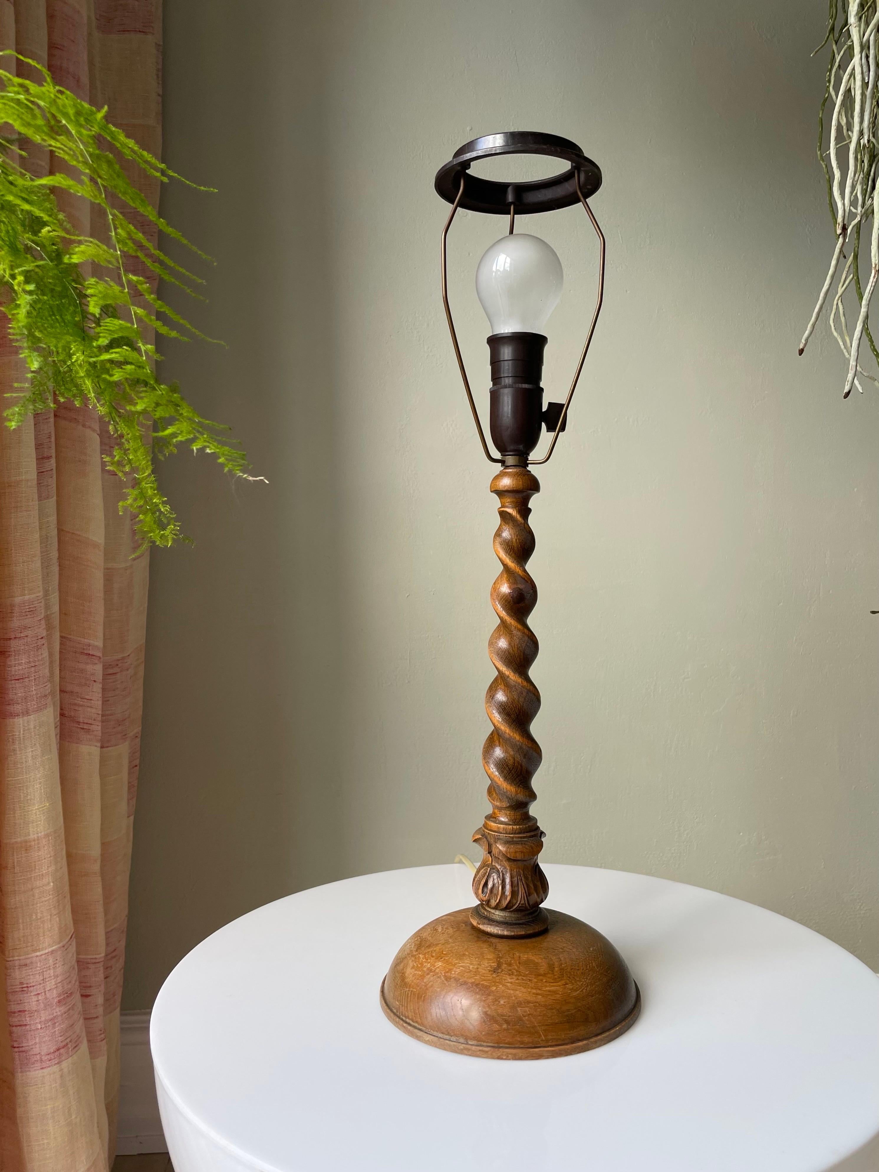 tall wood table lamp