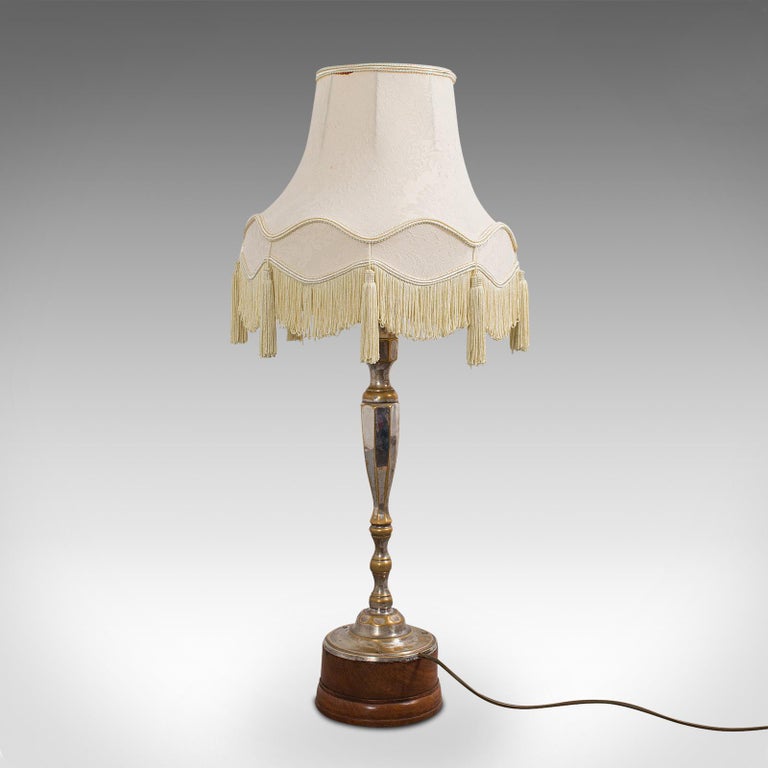 Tall Vintage Table Lamp, English, Walnut, Silver Plate, Side Light, circa  1930 at 1stDibs | vintage table lamps, antique table lamps 1930, vintage  lamp table