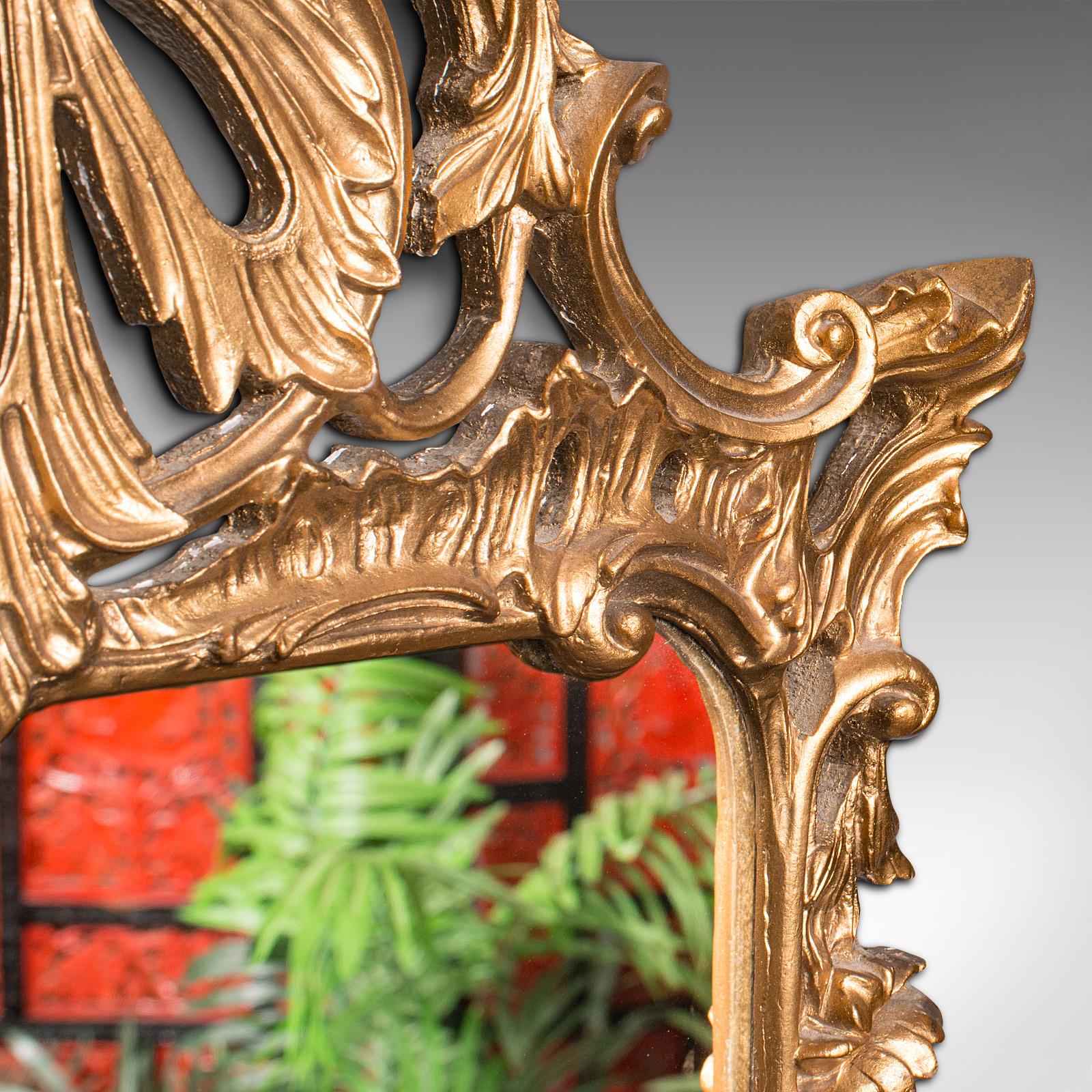 Tall Vintage Wall Mirror English Gilt, Decorative Renaissance Revival circa 1960 In Good Condition For Sale In Hele, Devon, GB