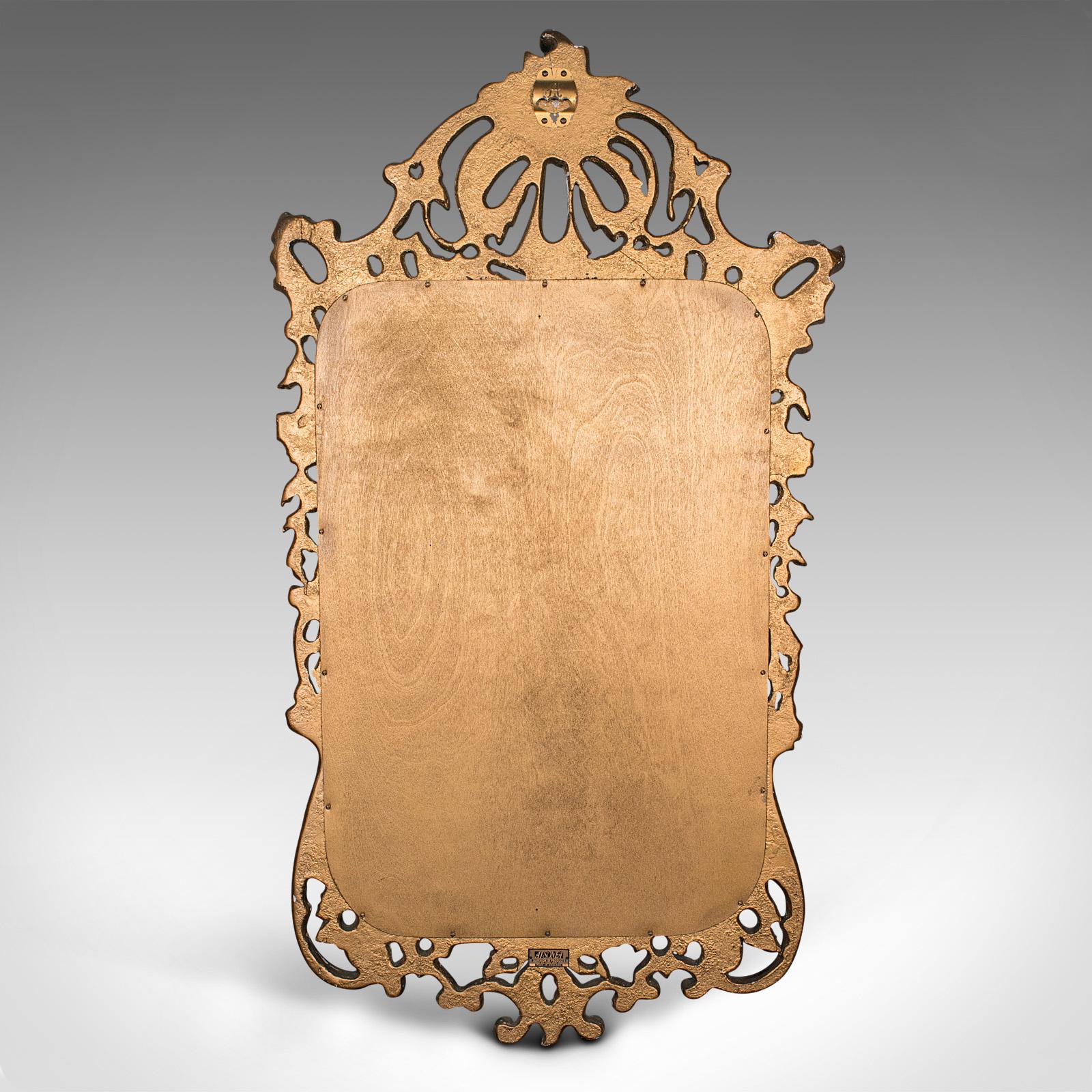 Espejo de pared alto vintage, inglés, dorado, decorativo, renacimiento, c.1960 en venta 2